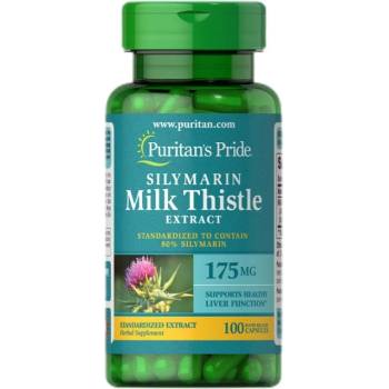 Image 1 of Puritan's Pride Milk Thistle Standardized 175 mg [100 капсули]
