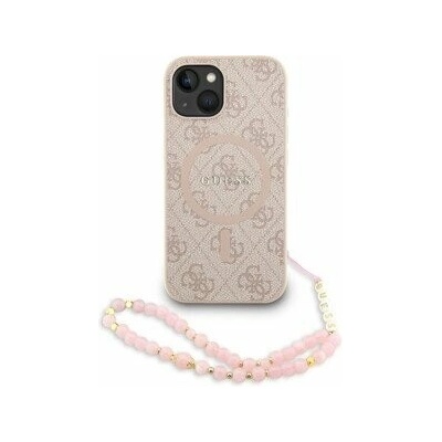Guess puzdro plastové Apple iPhone 15 GUHMP15SP4GREGSP ružové