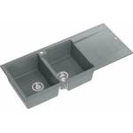Quadron Вградена композитна мивка Quadron Evan 121 сива - неръждаема стомана 116x50 см (HQE11650U5_BS_P2O) Мивка за вграждане