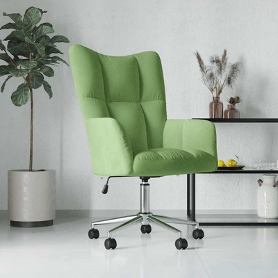 vidaXL 328054 relaxační světle zelené samet