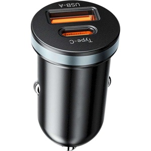 VS Mobile Зарядно за кола VS Mobile - CC30AU, 30W, 1xUSB-A + 1xUSB-C, 12-24V (CC30AU)