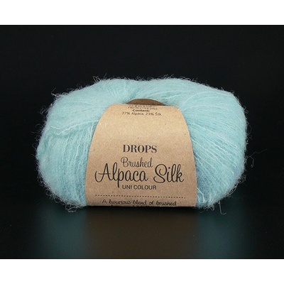 Příze DROPS Brushed Alpaca Silk 15 - světlá tyrkysová