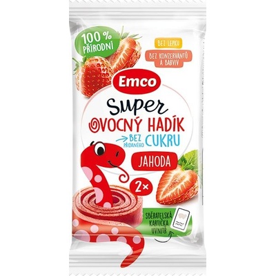 Emco Super ovocný hadík jahoda 20 g