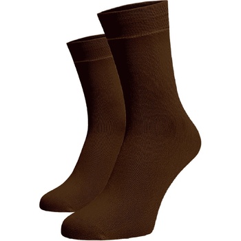 Vysoké ponožky Bavlna Tmavě hnědé