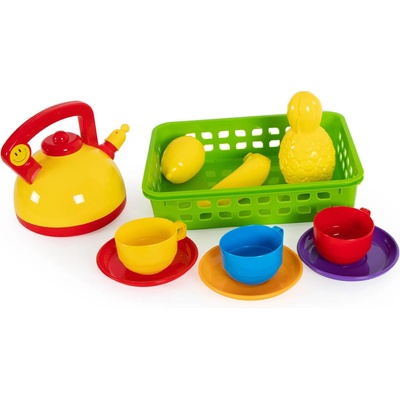 Bamsic КОМПЛЕКТ ДЕТСКИ ПАНЕР С ПЛОДОВЕ, ЧАЙНИК И ЧАЕН СЕРВИЗ