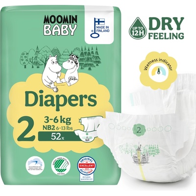 Moomin Baby 2 Newborn 3–6 kg 52 ks