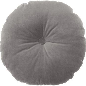 Cotton and Sweets Okrúhly vankúš s gombíkom grafitový 40cm