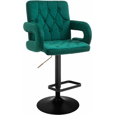 LuxuryForm Design Boston Velur na čiernom tanieri zelená