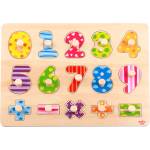 Tooky toys Дървен пъзел с дръжки, Цифри и аритметични знаци (ty851)