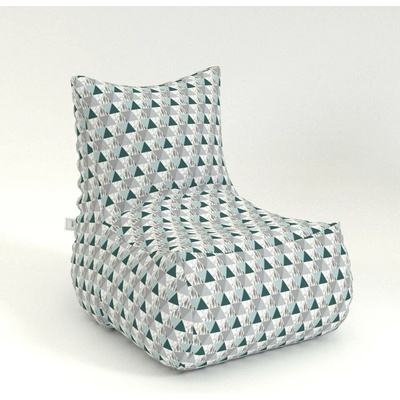 Smartdeco sedací vak Armchair trojúhelníčky zelená