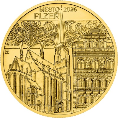 ČNB Zlatá mince 5000 Kč Město Plzeň 2026 Standard 1/2 oz