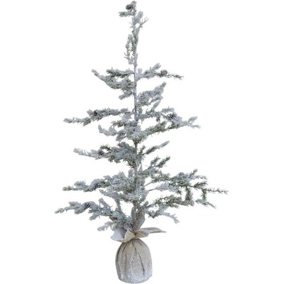 Chic Antique Zasněžený vánoční borovicový stromek v jutě a se šiškami Pine Tree - 55*120 cm - Chic Antique