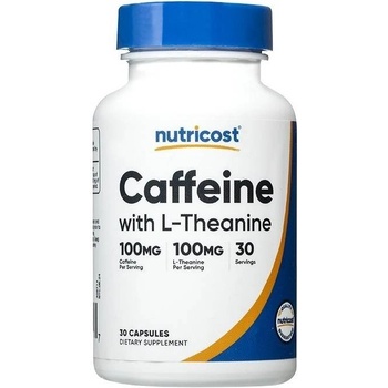 Nutricost Caffeine with L-Theanine, 30 капсули, Nutricost (57210 (023101) NC)