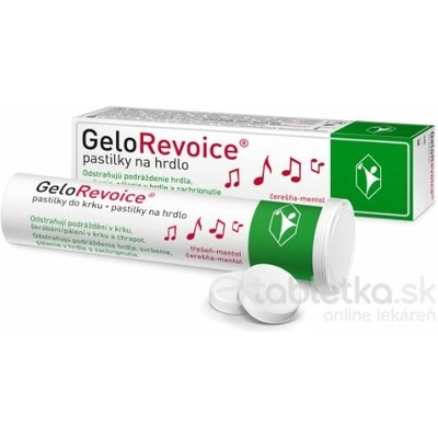 GeloRevoice inov. 2019 pastilky na hrdlo čerešňa mentol 20 ks