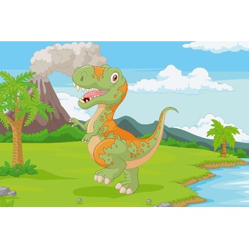 DIMEX ART s. r. o Флизелинов фототапет тиранозавър в джунглата 375 x 250 см