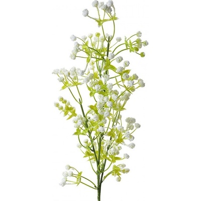 Dekorácia zelená umelá rastlina s bielymi kvietkami - 10*10*70 cm - Clayre & Eef