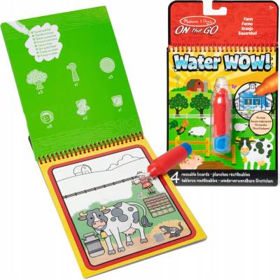 Vodná OMAĽOVANKA Water Wow! Farma Melissa & Doug Kreatívna omaľovánka