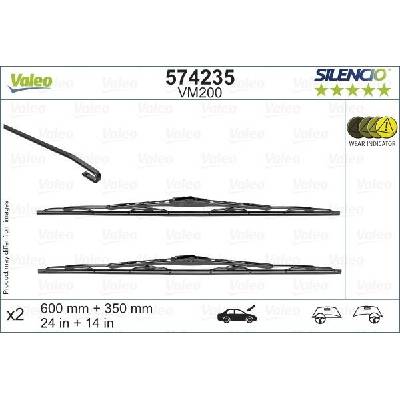 Valeo Silencio CONVENTIONAL Set 600+350 mm VA 574235