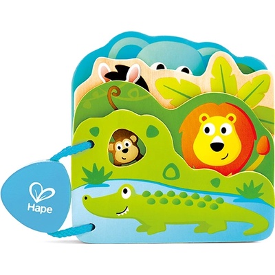 Hape Бебешка дървена книжка Hape - Диви животни (H0047)