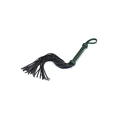 Liebe Seele Mossy Chic Heavy Leather Flogger with Studded Handle, luxusný kožený flogger