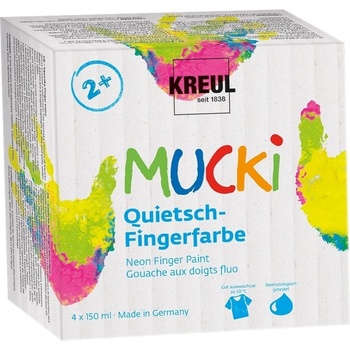 Kreul 2317 Комплект за рисуване с пръсти Squeaky Colors 4 x 150 ml (2317)
