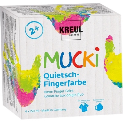 Kreul 2317 Комплект за рисуване с пръсти Squeaky Colors 4 x 150 ml (2317)