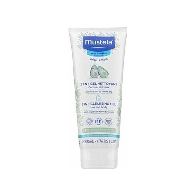 Mustela Bébé 2-In-1 Hair & Body Shampoo 2v1 pro děti 200 ml