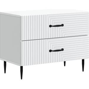 vidaXL Нощен шкаф Бяло 62 x 34, 5 x 47, 5 см Инженерна дървесина (894775)