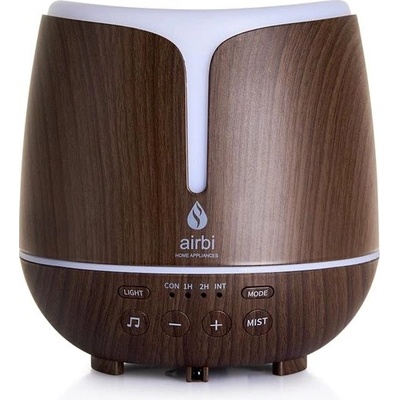 Airbi SONIC Aroma difuzér s bluetooth reproduktorom a osvetlením Tmavé drevo 300 ml