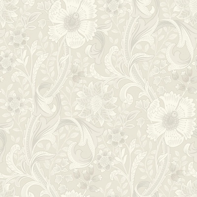 Grandeco PH3101 Vliesová tapeta na stenu, krémová, kvety, rozmery 0,53 x 10,05 m