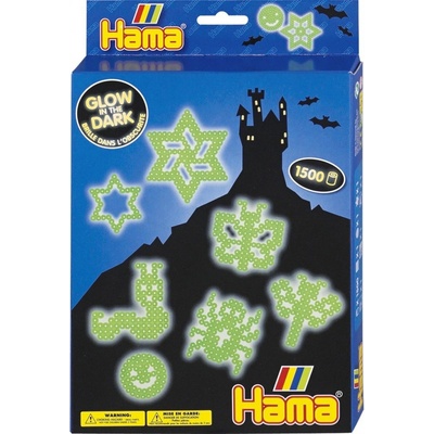 HAMA H3414 Hama dárkový box Svítící ve tmě zažehlovací korálky MIDI