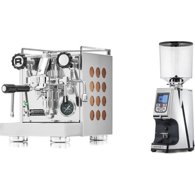 Set Rocket Espresso Appartamento, copper + Eureka Atom Specialty
