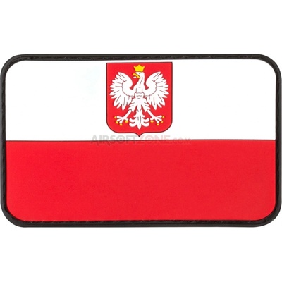 Gumová nášivka Jackets to Go vlajka Polsko - barevná