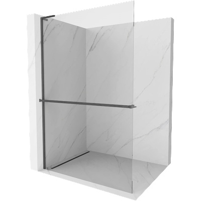 Mexen Kioto+ L душ екран с рафт Walk-in 80 x 200 cm, прозрачен, стоманено сив полиран - 800-080-123-66-00 (800-080-123-66-00)