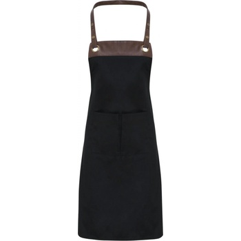 Image 1 of BARTOOL Barista Черна Дълга Престилка С Джоб - Кожена Горна Част
