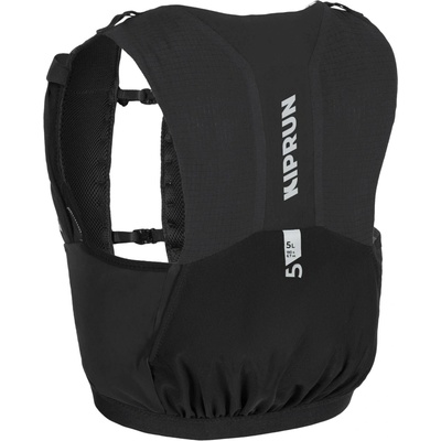 Kiprun bežecká vesta na trail 5 l na prenos fliaš unisex čierna šedá