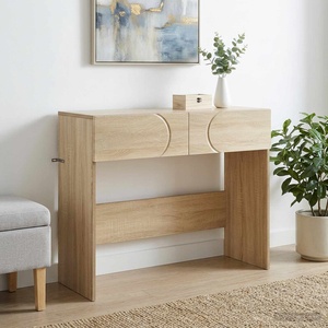 vidaXL Конзолна маса Дъб сонома 96, 5 x 38 x 75 см Инженерно дърво (8011641)