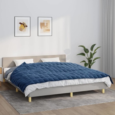 vidaXL Zátěžová deka modrá 7 kg textil 155x220