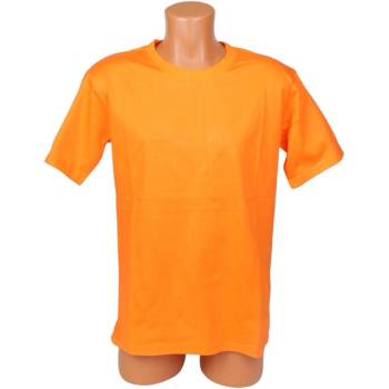 Мъжка памучна тениска в оранжево