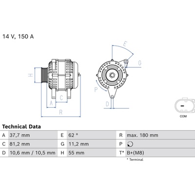 Alternátor BOSCH 0 986 087 230 (0986087230)