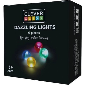Cleverclixx Svietiace guličky do guličkovej dráhy 4 ks