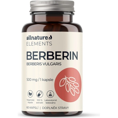 Allnature Berberin Extrakt 98% 500 mg 60 kapslí – Hledejceny.cz