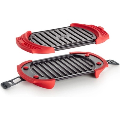 Lékué Съд за гриловане в микровълнова Lekue 1009081, 25.2x14.8x5.4 см, Платинен силикон, Стомана с незалепващо покритие, От 0 до +240C, Червен (1009081)