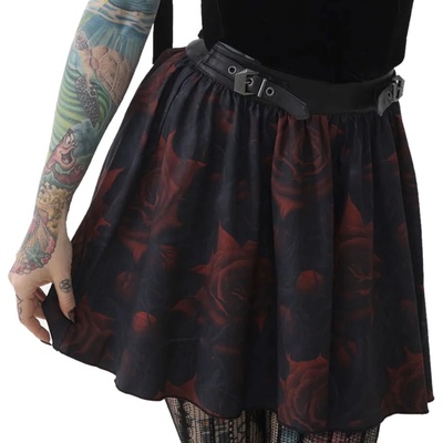KILLSTAR дамска пола KILLSTAR - Blood Rose - черно/червено - KSRA011495
