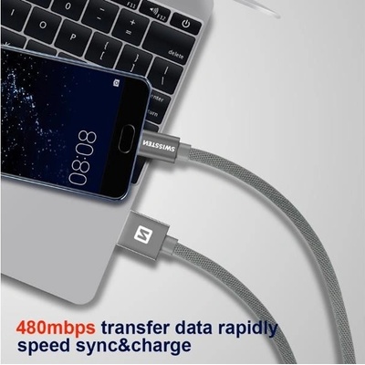 Swissten 71521202 USB - USB-C, 1,2m, šedý