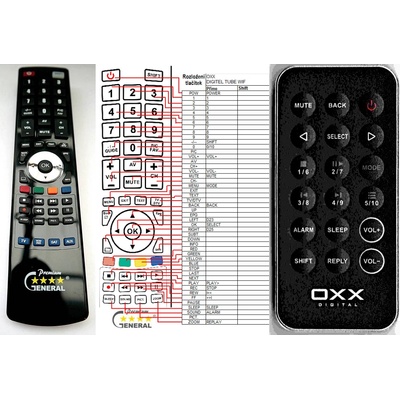 GENERAL OXX DIGITAL TUBE WIFI - съвместимо дистанционно управление на марката General (DIGITAL TUBE WIFI)