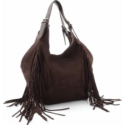 Rieker shopper kabelka s třásněmi tmavě hnědá H1041-25