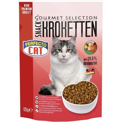 Perfecto Cat Kroketten snack 20,5% s Alpským hovězím 125 g