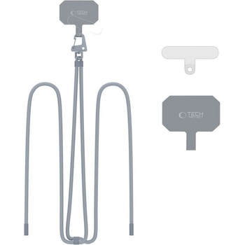 Tech-Protect Универсален ремък 80 см за смартфон от Tech-Protect C5S Rope Crossbody - Steel Grey (5906302312931)