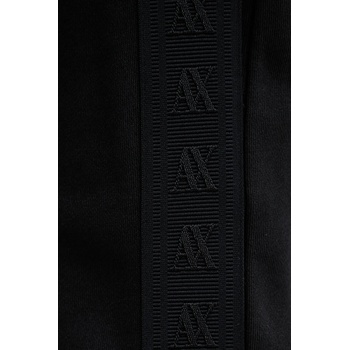 Armani Exchange Памучен къс панталон Armani Exchange в черно с изчистен дизайн с висока талия XW000502 AF12804 (XW000502.AF12804)